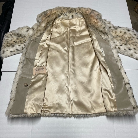 Vintage Sportowne Women’s Faux Fur Coat Size 10 – Retro Fashion - Picture 2 of 8